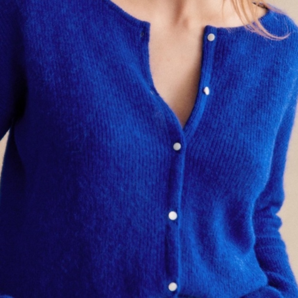 Sezane Gaspard Royal Blue Cardigan Sweater XXS